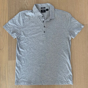 Hugo Boss Gray Polo Shirt Pima Cotton Golf Preppy Casual Collar Resortwear Fall